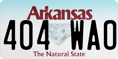 AR license plate 404WAO
