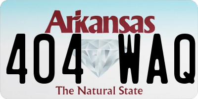 AR license plate 404WAQ