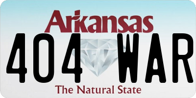 AR license plate 404WAR