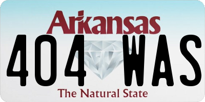 AR license plate 404WAS