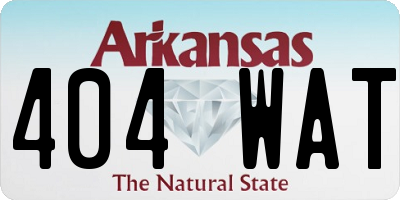 AR license plate 404WAT