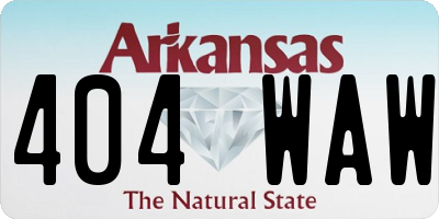 AR license plate 404WAW
