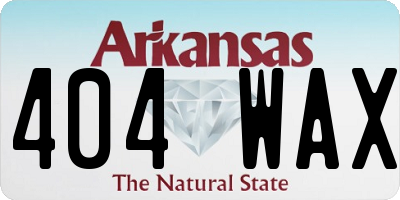 AR license plate 404WAX