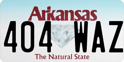 AR license plate 404WAZ