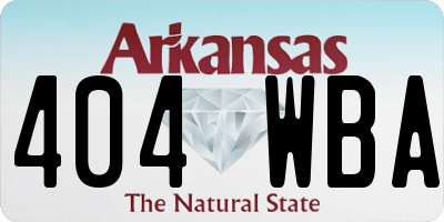 AR license plate 404WBA