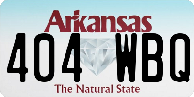 AR license plate 404WBQ