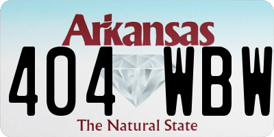 AR license plate 404WBW