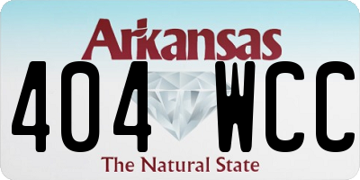 AR license plate 404WCC