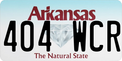 AR license plate 404WCR