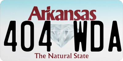 AR license plate 404WDA