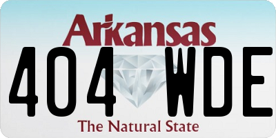 AR license plate 404WDE