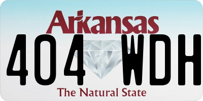 AR license plate 404WDH