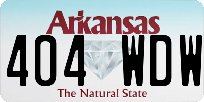AR license plate 404WDW