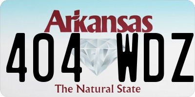 AR license plate 404WDZ