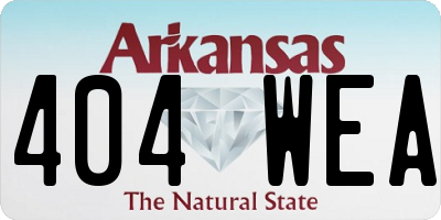 AR license plate 404WEA