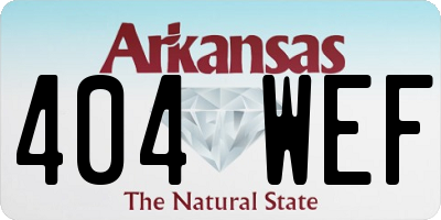 AR license plate 404WEF