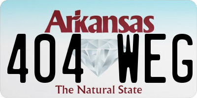 AR license plate 404WEG