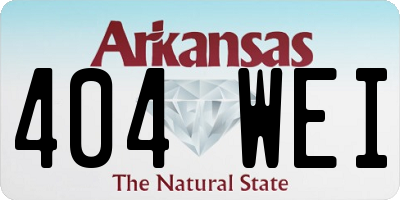 AR license plate 404WEI