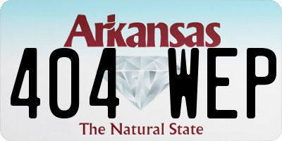 AR license plate 404WEP