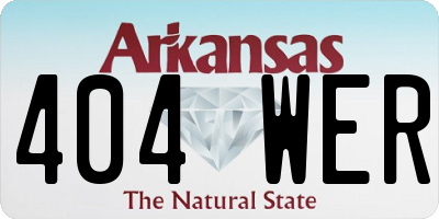 AR license plate 404WER