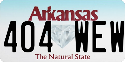 AR license plate 404WEW