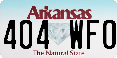 AR license plate 404WFO