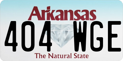 AR license plate 404WGE