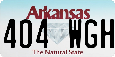 AR license plate 404WGH