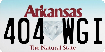 AR license plate 404WGI