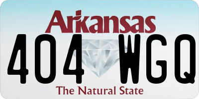 AR license plate 404WGQ