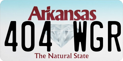 AR license plate 404WGR