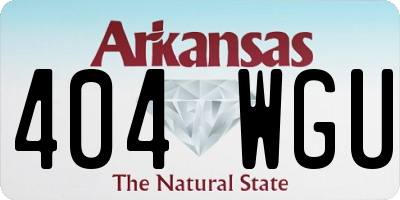 AR license plate 404WGU