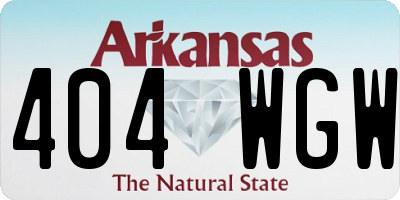 AR license plate 404WGW