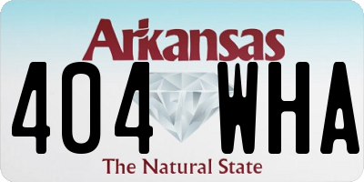 AR license plate 404WHA