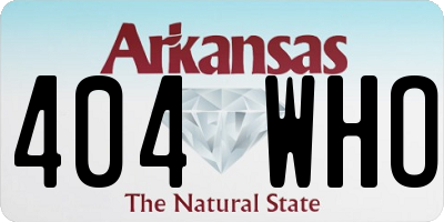 AR license plate 404WHO