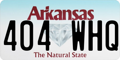 AR license plate 404WHQ