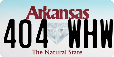 AR license plate 404WHW
