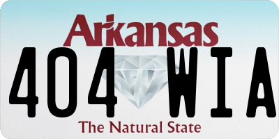 AR license plate 404WIA