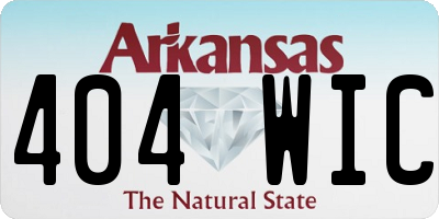 AR license plate 404WIC