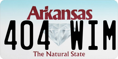 AR license plate 404WIM
