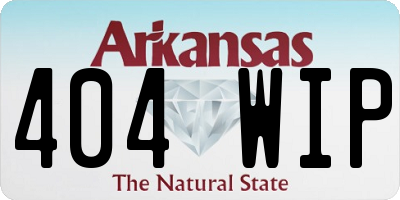 AR license plate 404WIP