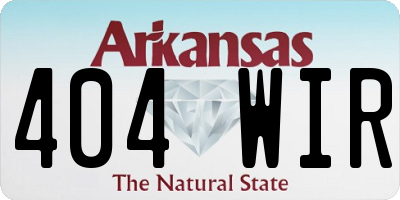 AR license plate 404WIR