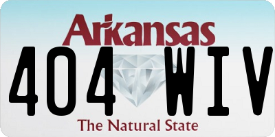 AR license plate 404WIV