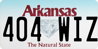 AR license plate 404WIZ