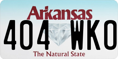 AR license plate 404WKO