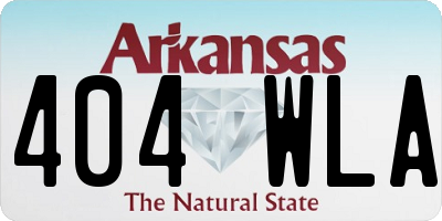 AR license plate 404WLA