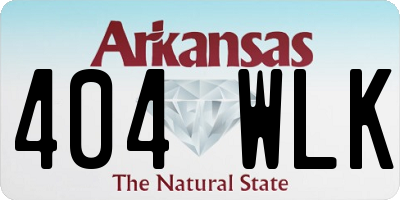 AR license plate 404WLK