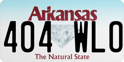 AR license plate 404WLO