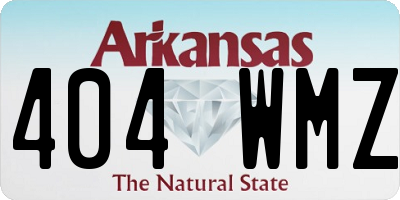 AR license plate 404WMZ