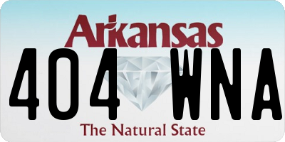AR license plate 404WNA
